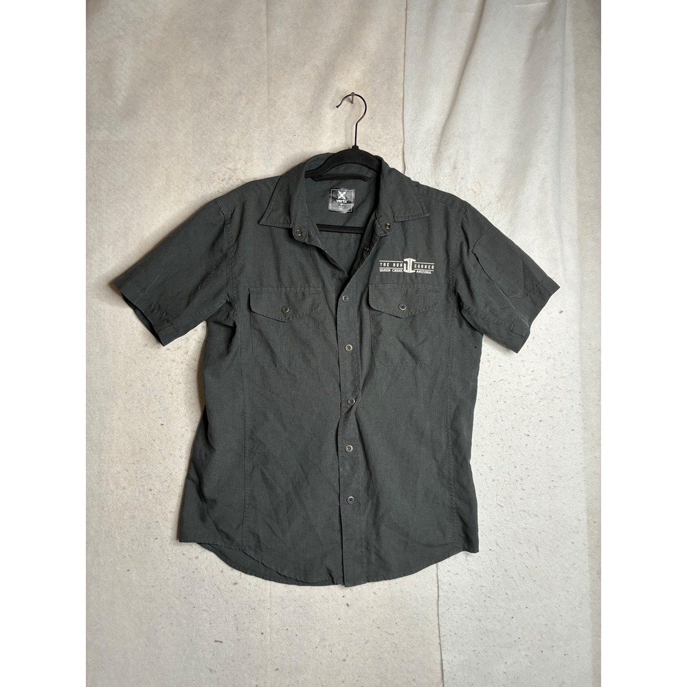 Vertx Mens Guardian Tactical Short Sleeve Shirt Gray Medium Corner VTX1520